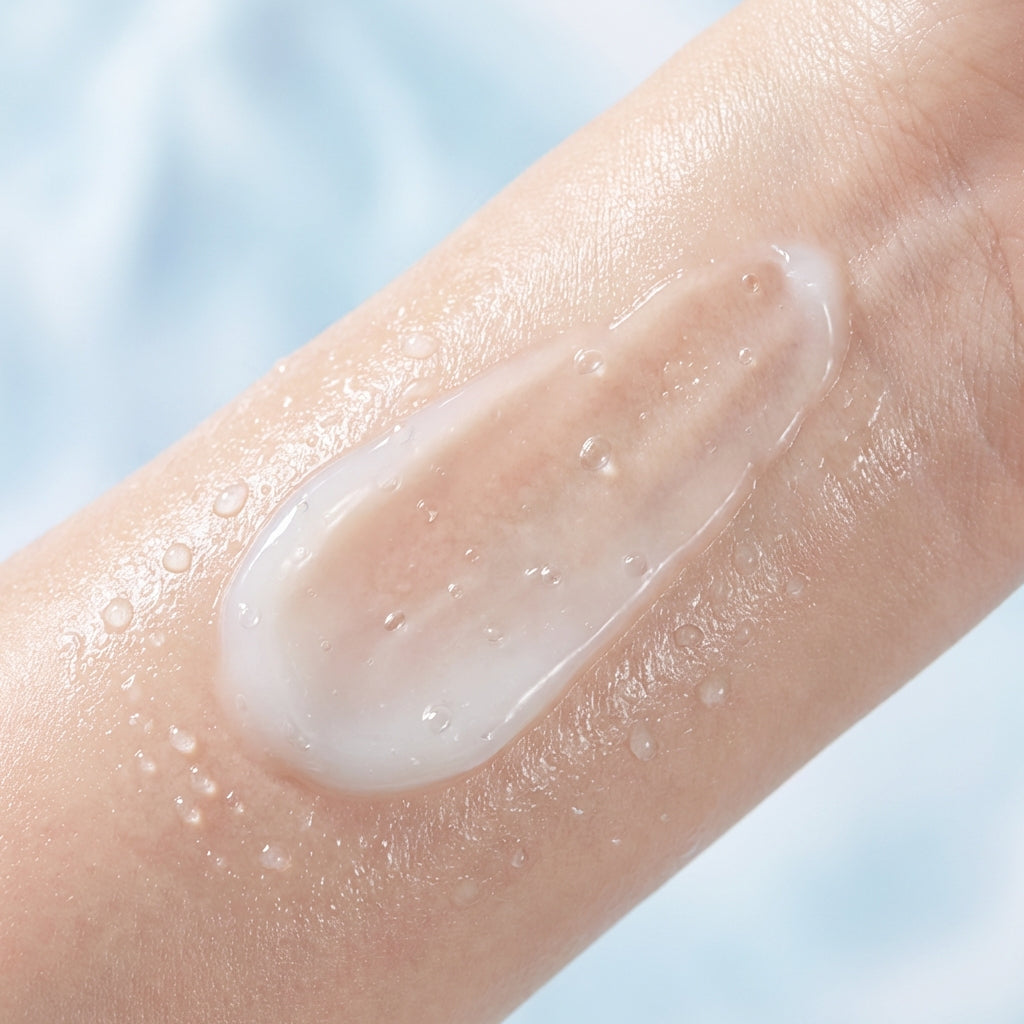 CENTELLA Aqua Bomb gel moisturizer texture – lightweight non-sticky water cream for soothing hydration and smooth skin finish