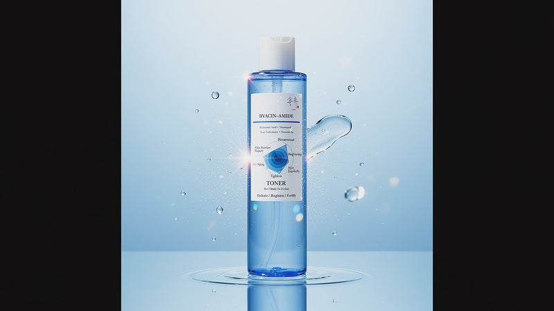 HYACIN-AMIDE toner video – Hyaluronic Acid + Niacinamide hydrating toner texture and glow routine